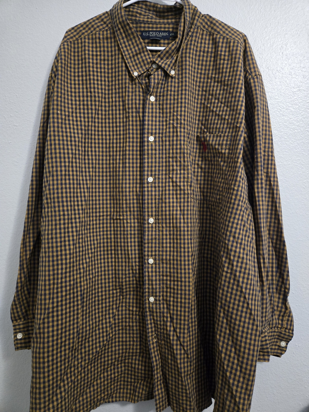 U.S. Polo Assn. Brown and Navy Gingham Button-Down Shirt